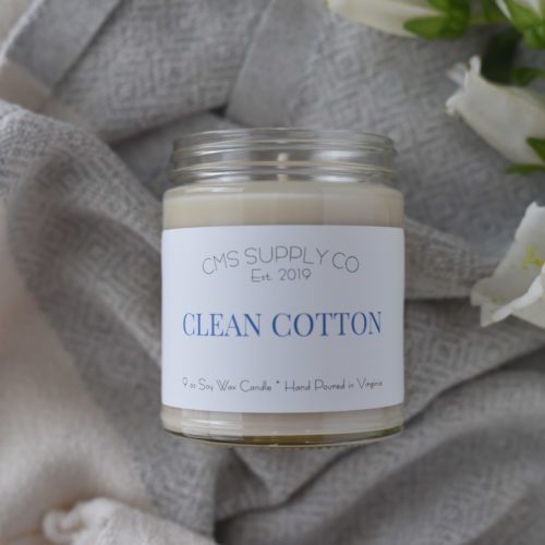 Clean Cotton - 9oz Soy Wax Candle